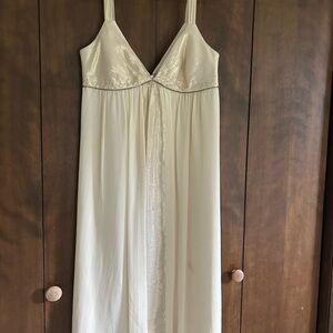 BCBG Cream Chemise with Empire Waist and Airy Fabric